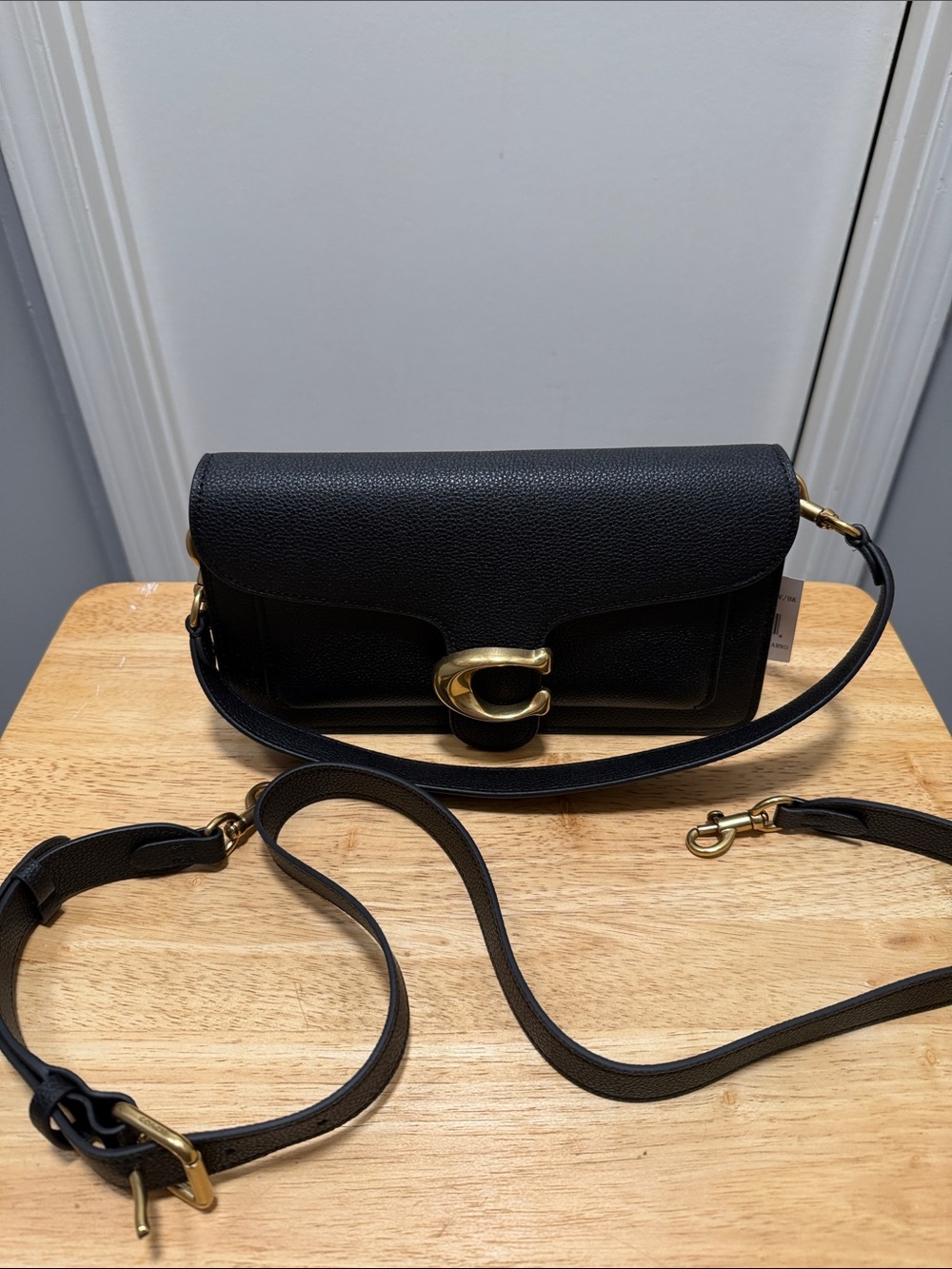 Coach Black Pebbled leather Tabby 26 - Picture 3 of 6